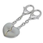 Silver Plated Broken Heart Keyrings