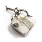 Polished Chrome Love Padlock with Key