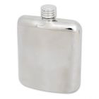 6oz Polished Stainless Steel Rounded Hip Flask