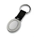Oval Polished Chrome Keyring