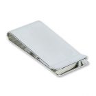 Large Straight Silver Plated Polished Money Clip