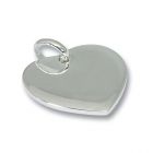 Chunky Polished 925 Sterling Silver Heart Pendant