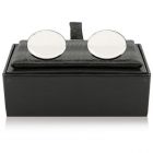 English Pewter Company Silver Plated Oval Cufflinks