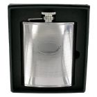 6oz Barley Finish Stainless Steel Hip Flask with Engraving Panel