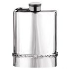 English Pewter Co. 6oz Celtic Band Captive Top Hip Flask