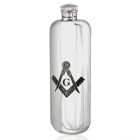 English Pewter Company 3oz Masonic Top Pocket Flask