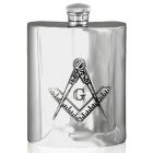 English Pewter Company 6oz Masonic Hip Flask