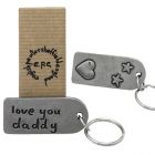 English Pewter Company Daddy Sentiment Keyring