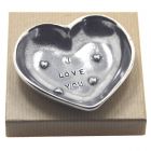 English Pewter Company Love You Heart Trinket Dish