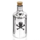 Poison Skull Bottle Flask in Pewter