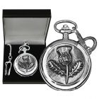 English Pewter Co. Thistle Pocket Watch