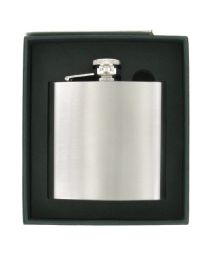 6oz Brushed Stainless Steel Hip Flask