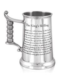 English Pewter Co. 1 Pint Kings Shilling Tankard - Heavy Gauge