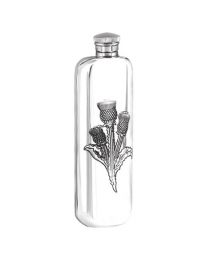 English Pewter Company 3oz Small Thistle Top Pocket Flask