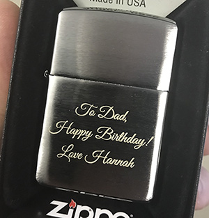 Think Personalised. Engraved Zippo Lighter - The Engraving Specialists